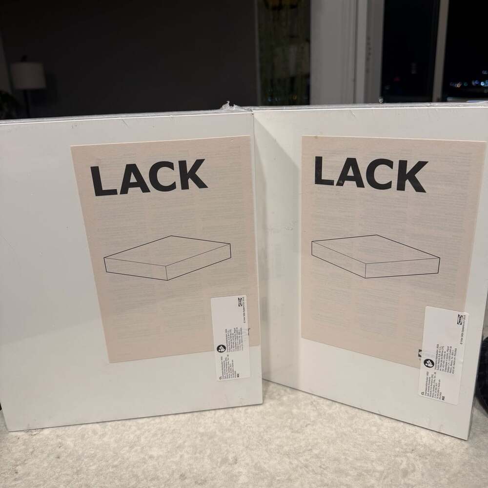 IKEA LACK Floating Wall Shelf 30x26 cm White, Set of Two